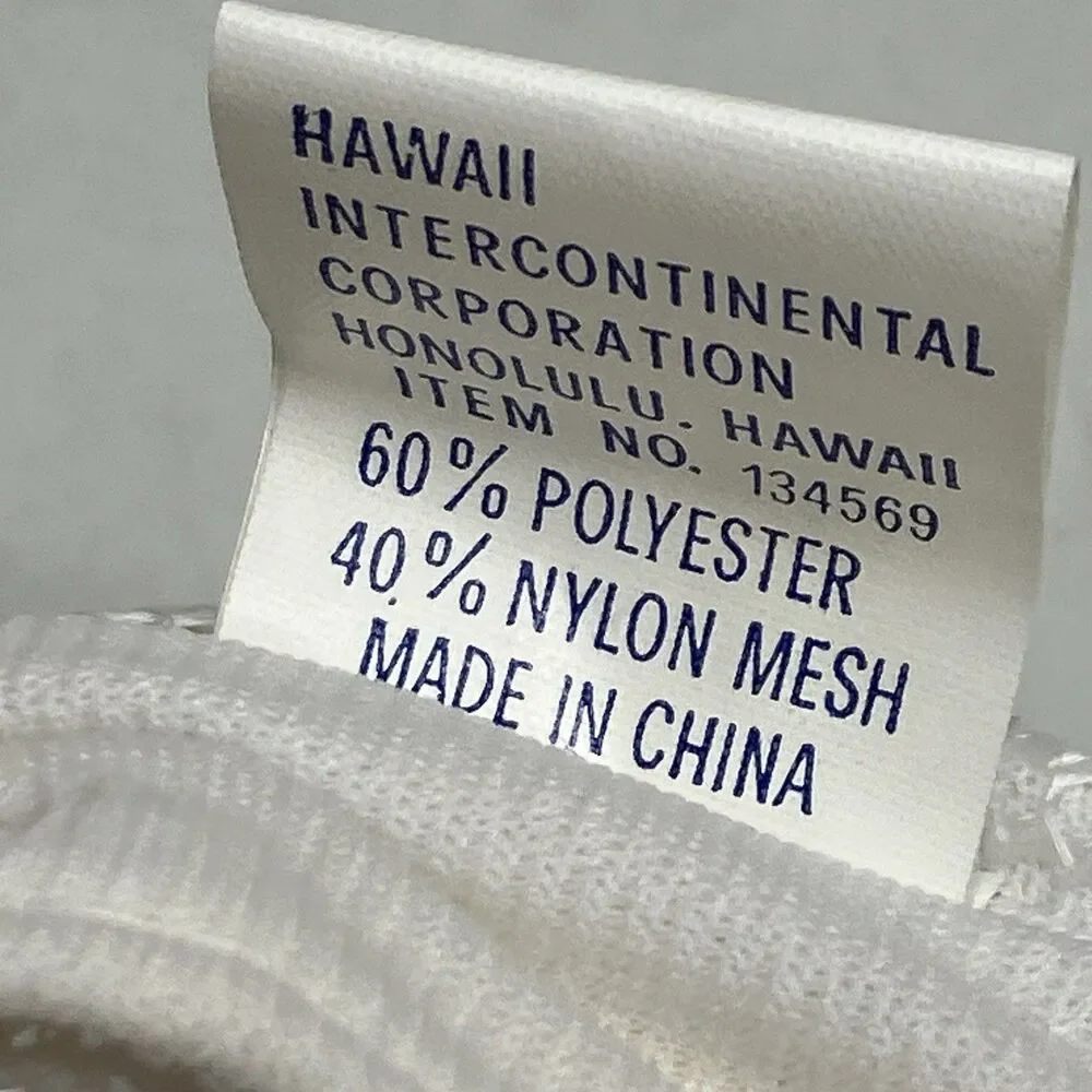 Vintage Hawaii Trucker Hat White‎ Mesh Snapback Beach Surf Tropical Y2K Cap